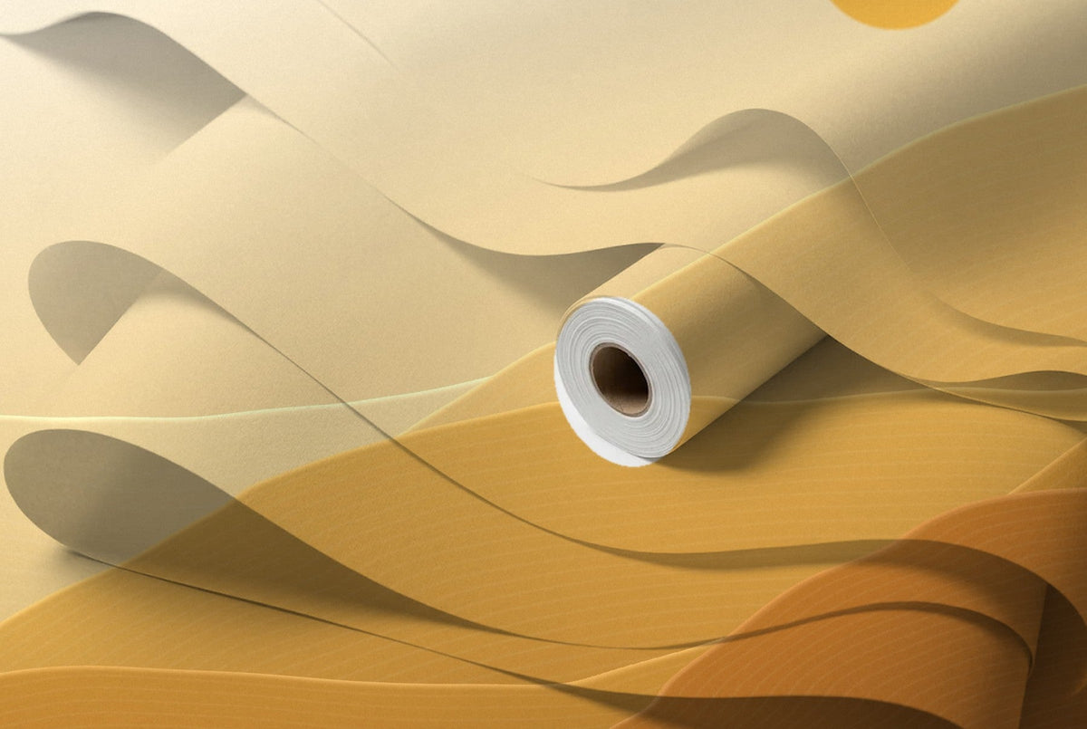 Rouleau de papier peint Dunes dorées, intissé premium