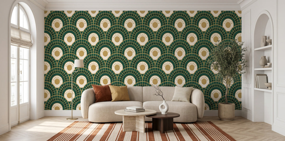Papier peint Art déco Wallnia dans un salon élégant