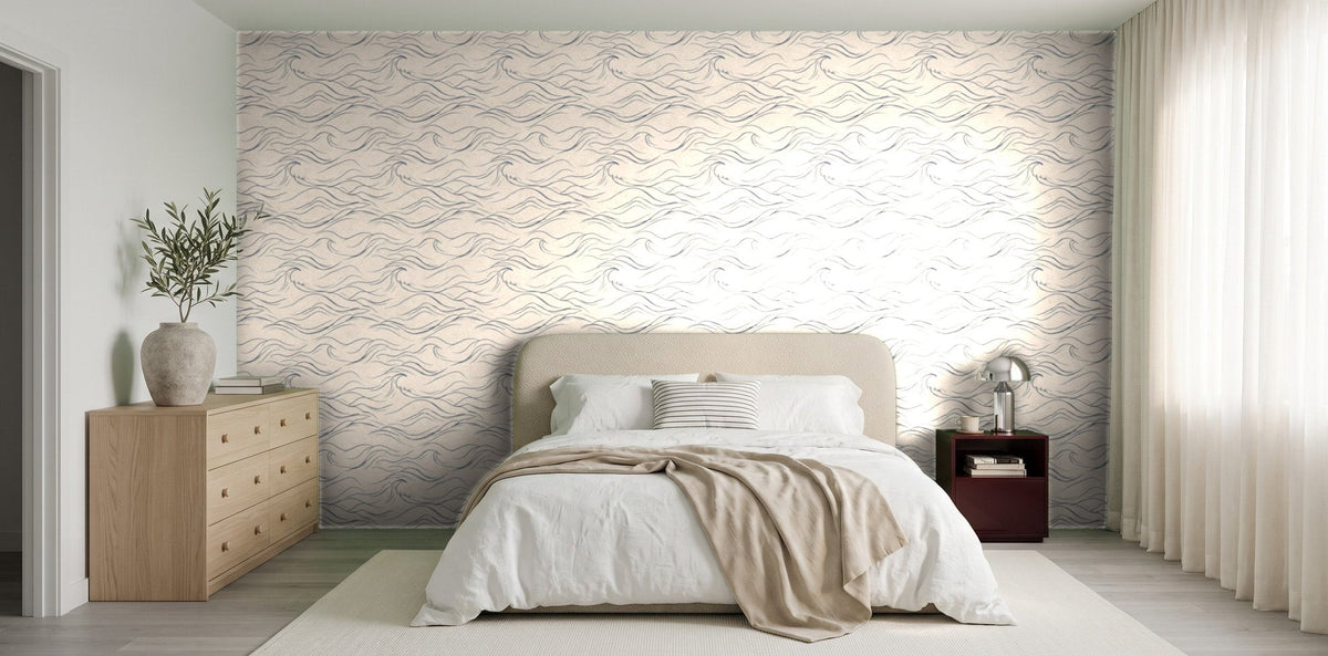 Papier peint Wallnia dans une chambre de style japandi
