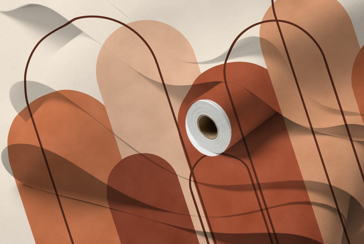 Rouleau de papier peint Arches – Terracotta, intissé premium