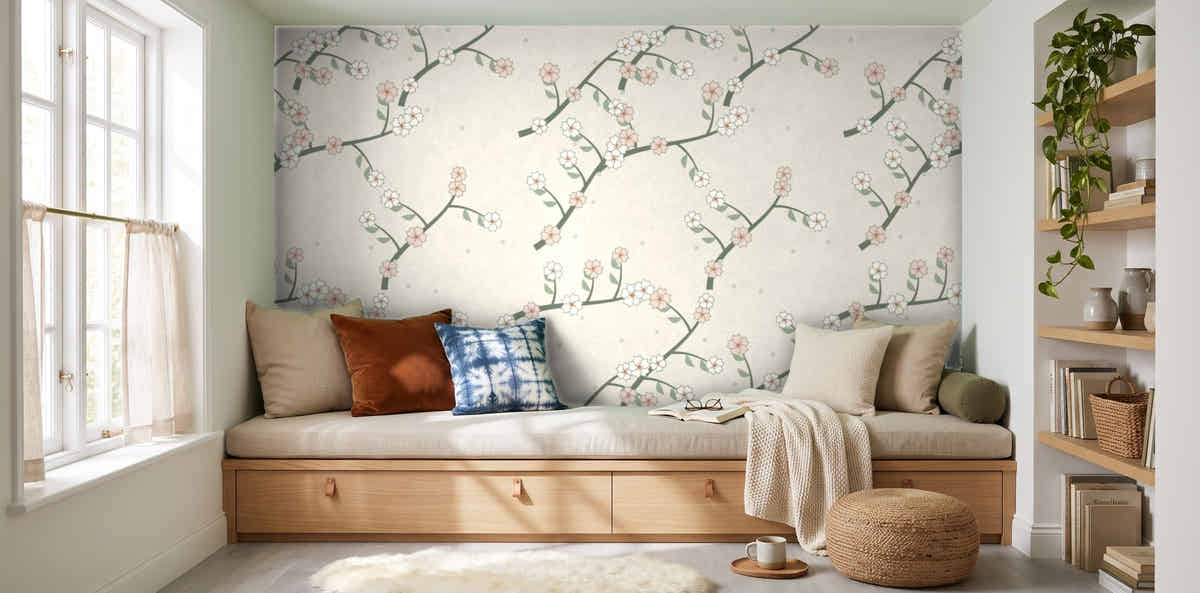 Papier peint Chinoiserie – Sauge dans un coin lecture