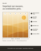 Infographie : papier peint Dunes dorées sur mesure, lés de 50 cm