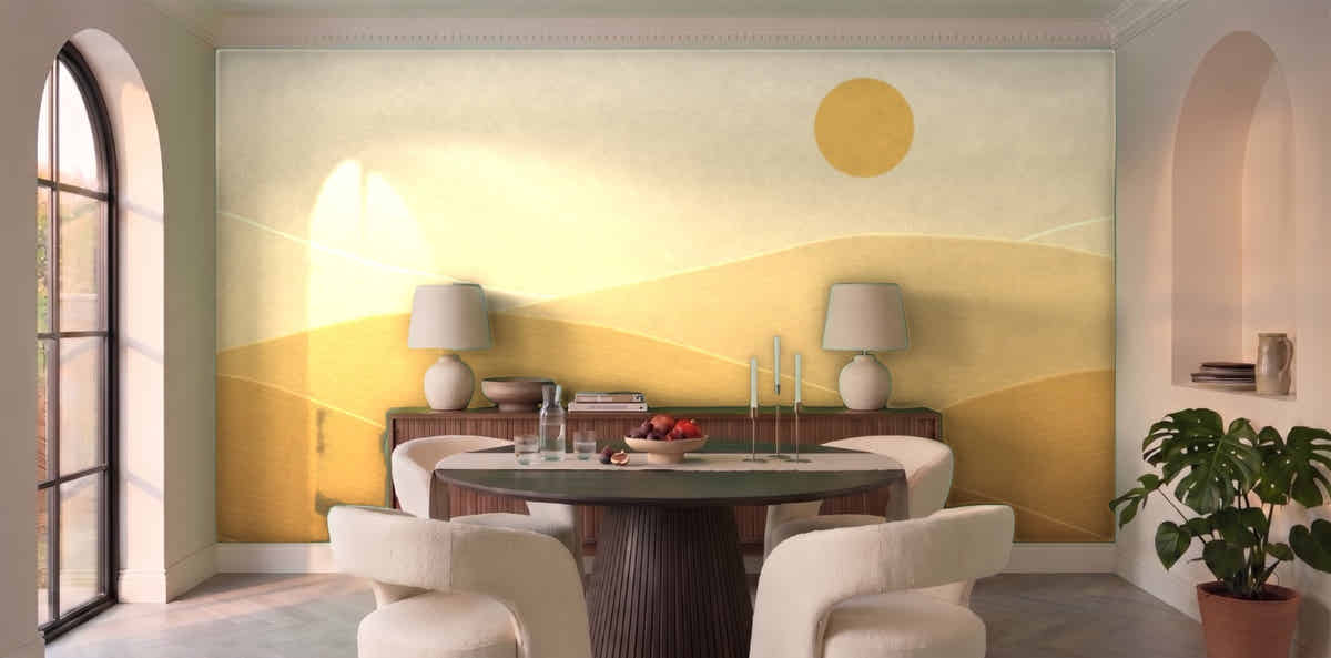 Papier peint Dunes dorées dans une salle à manger