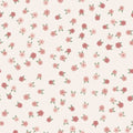 Papier peint Petites fleurs – Poudré, motif petites fleurs rose poudré sur fond crème