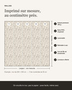 Infographie : papier peint Trait japandi – Lin sur mesure, lés de 50 cm