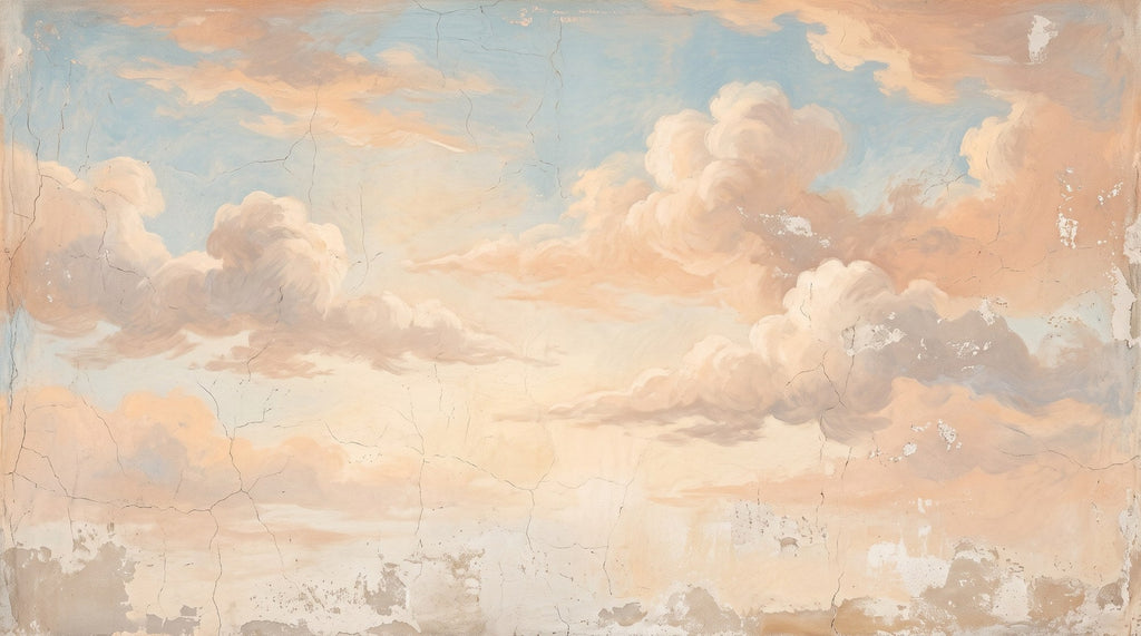 Papier peint Fresque de nuages – Ciel ancien – motif