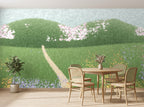 Papier peint Jardin impressionniste en situation (salle à manger)