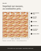 Papier peint Ondes terreuses – Terracotta – infographie de pose