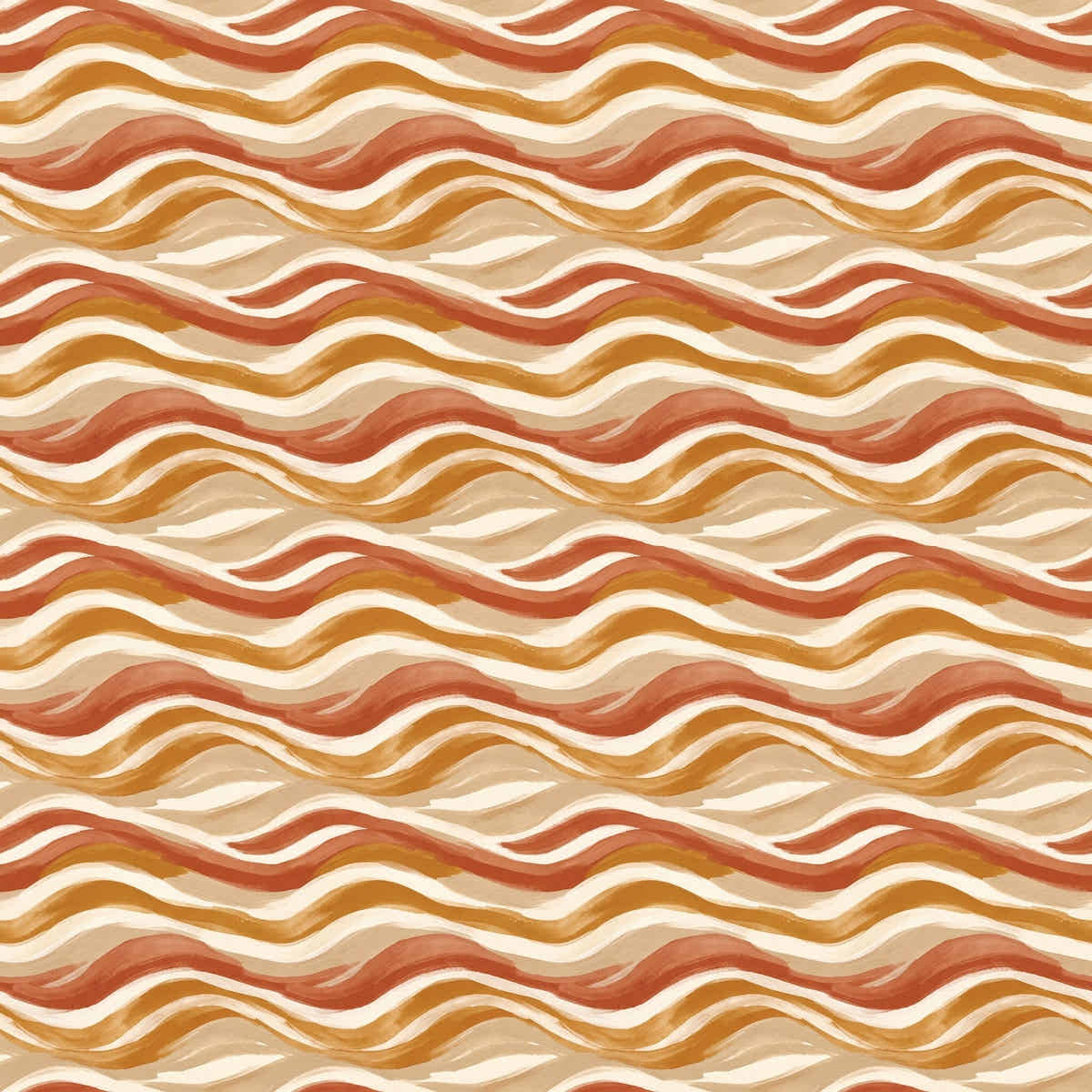 Papier peint Ondes terreuses – Terracotta – motif