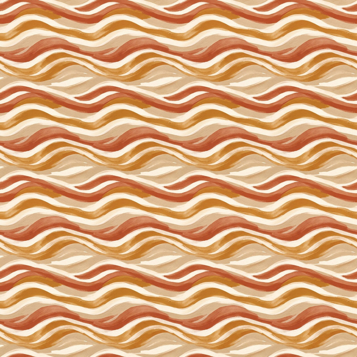 Papier peint Ondes terreuses – Terracotta – motif