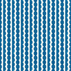 Papier peint Rayures festonnées – Bleu céruléen – motif