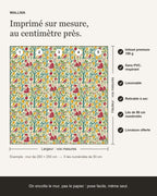 Papier peint Renard au citronnier – Folk – infographie de pose