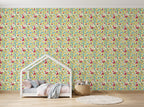 Papier peint Renard au citronnier – Folk en situation (chambre d’enfant)