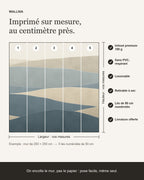 Infographie : papier peint Strates – Sable et ardoise sur mesure, lés de 50 cm