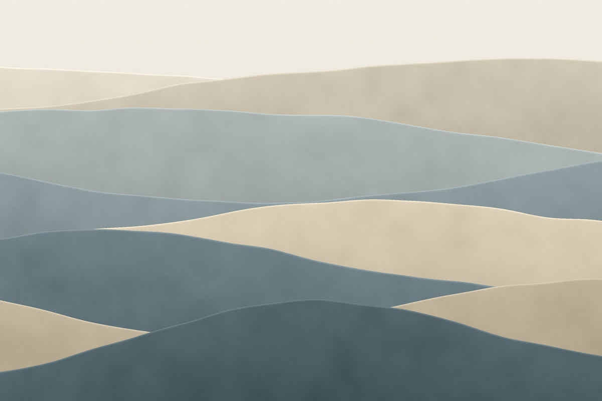 Papier peint Strates – Sable et ardoise, strates sable et bleu ardoise
