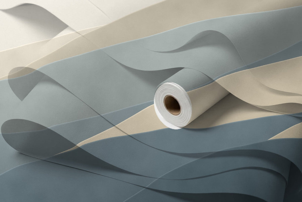 Rouleau de papier peint Strates – Sable et ardoise, intissé premium
