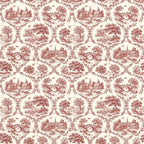 Papier peint Toile de Jouy – Rouge brique – motif