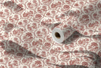 Papier peint Toile de Jouy – Rouge brique – rouleau et lés