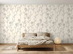 Papier peint Trait japandi – Lin en situation (chambre)