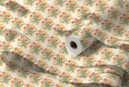 Papier peint Tulipes Art déco – Corail & sauge – rouleau et lés