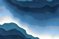 Papier peint Vagues d'encre – Océan, vagues bleu océan aux lignes d'écume